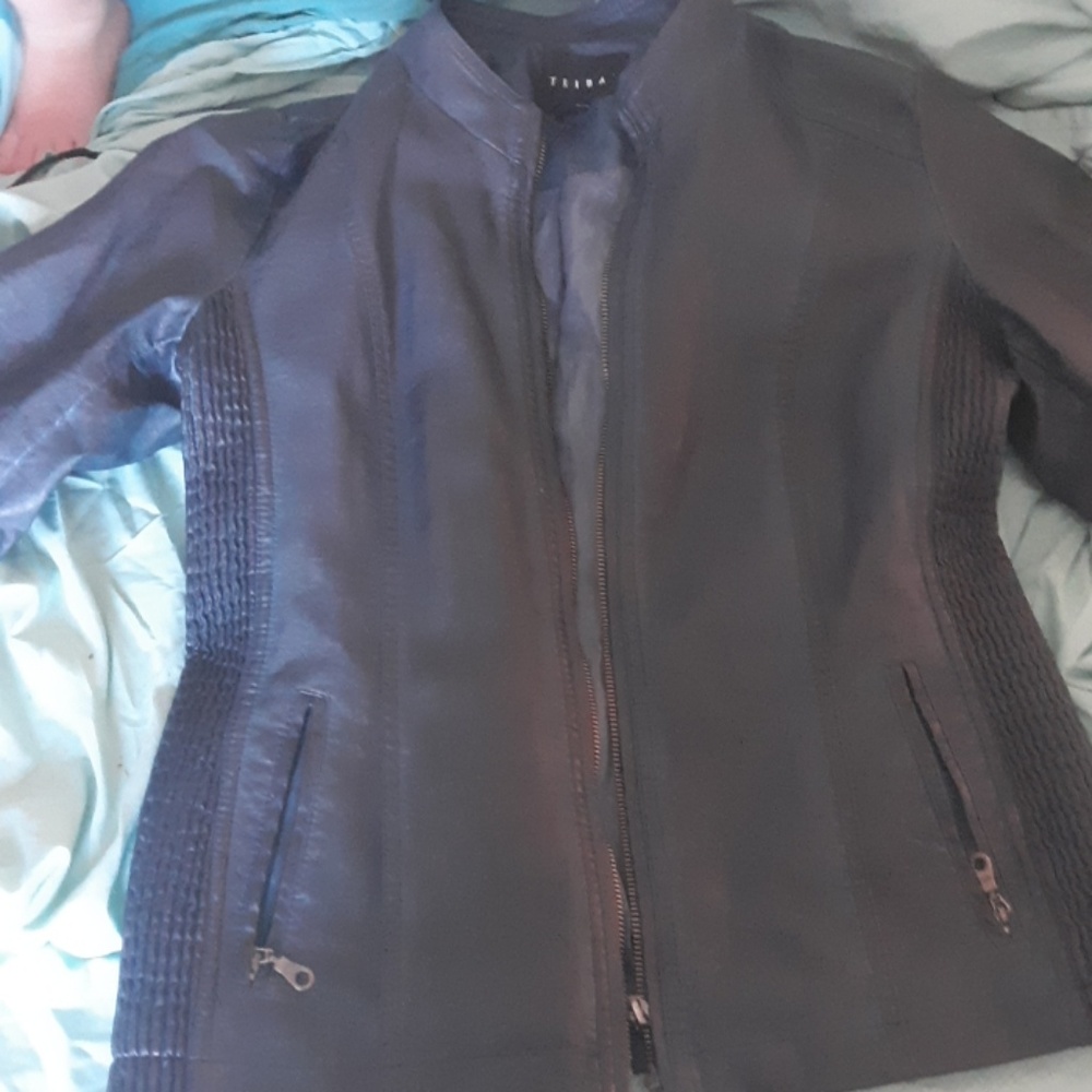 Tribal leather jacket